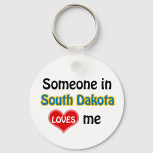 Someone in South Dakota Loves me Key Ring