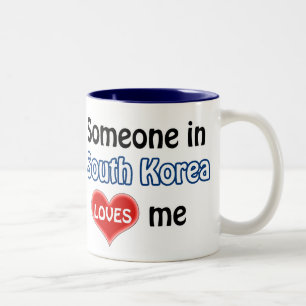 Someone in South Korea loves me Two-Tone Coffee Mug