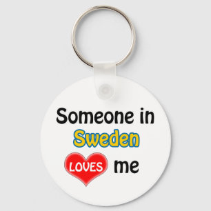 Someone in Sweden loves me Key Ring