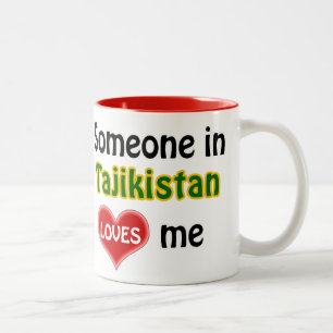 Someone in Tajikistan loves me Two-Tone Coffee Mug