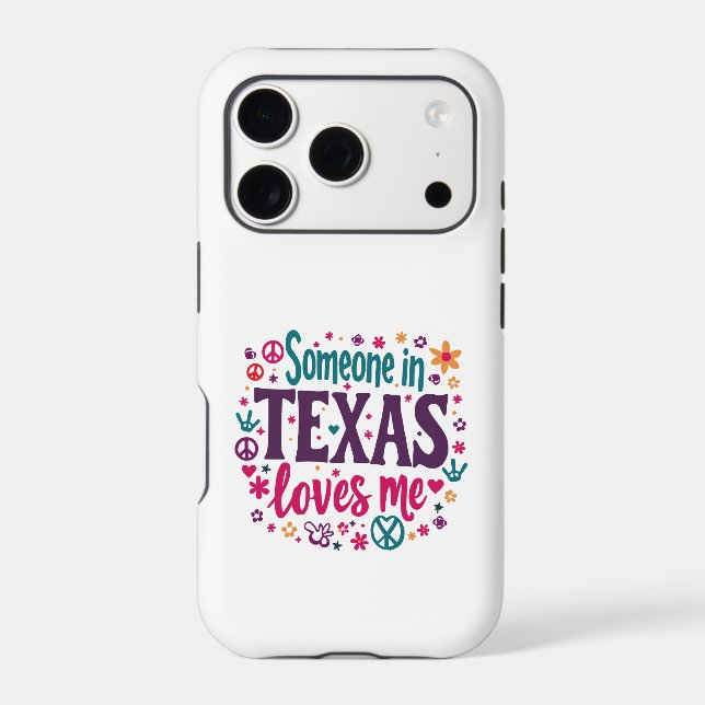 Someone in Texas Love – Retro Texas Hippie Art (Back)