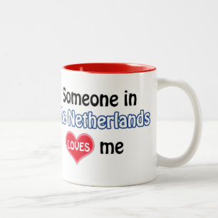 Someone in the Netherlands loves me Two-Tone Coffee Mug