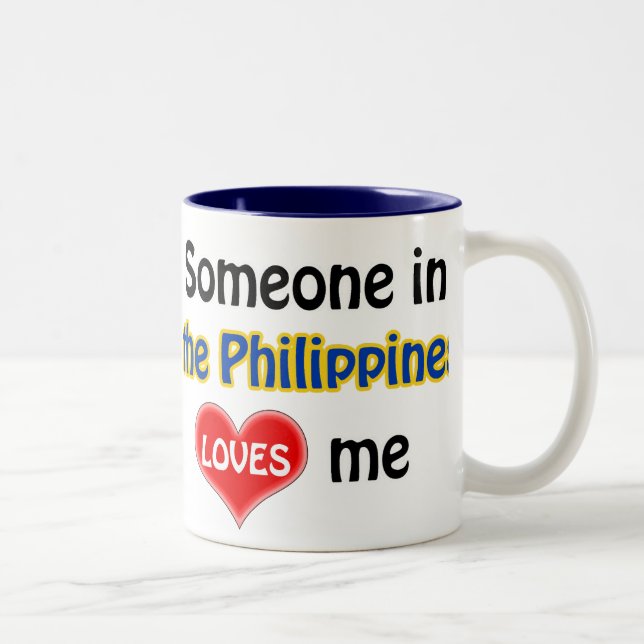 Someone in the Philippines loves me Two-Tone Coffee Mug (Right)