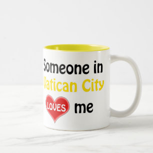 Someone in Vatican City loves me Two-Tone Coffee Mug