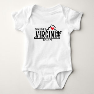 Someone in Virginia Loves Me Baby Bodysuit