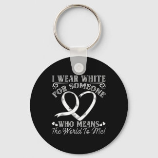 Someone Mean The World To Me Awareness Lung Cancer Key Ring