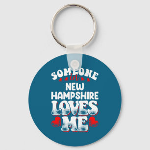 Someone new hampshire loves me t key ring