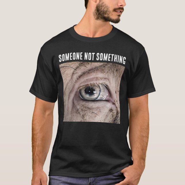 SOMEONE NOT SOMETHING PIG VEGAN T-Shirt (Front)