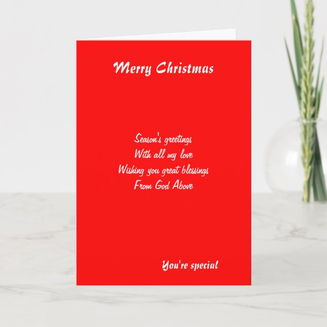 someone special christmas greeting cards (Front)