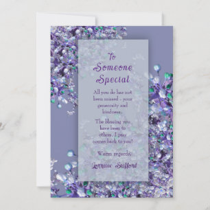 Someone Special Lavender Lilac Florals Card