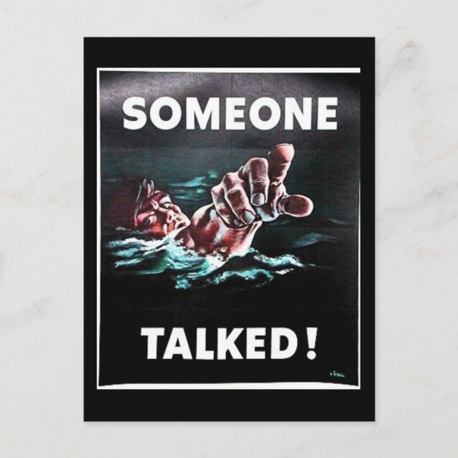 Someone Talked Postcard (Front)