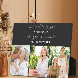 Someone to Remember 3 Photo Black Memorial Plaque