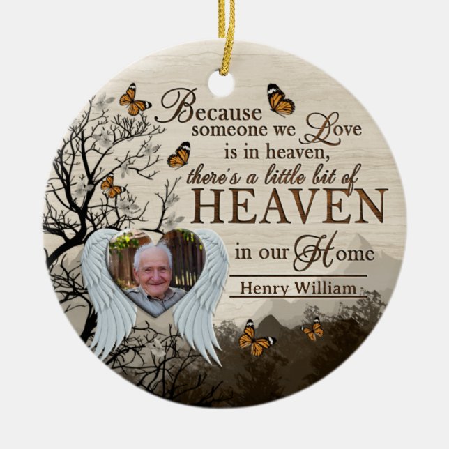 Someone We Love's In Heaven Custom Photo Ornament  (Front)