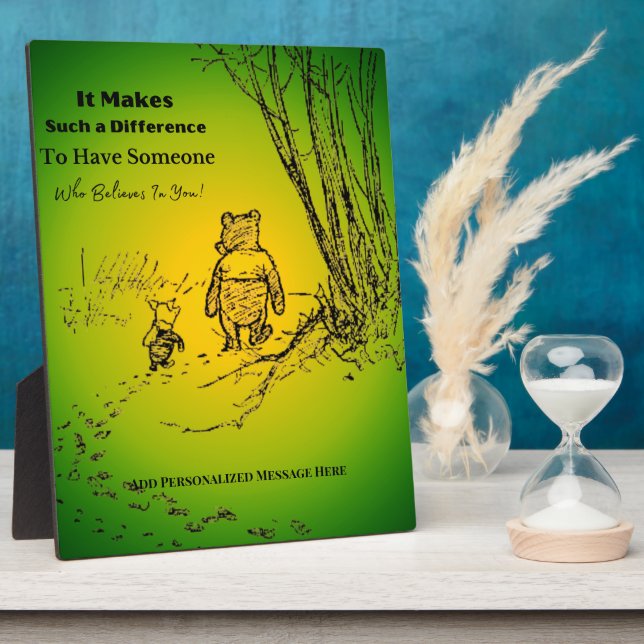 "Someone Who Believes"  Tabletop Plaque with Easel (Side)