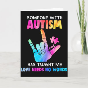 Someone With Autism Love Needs No Words Vintage Au Card