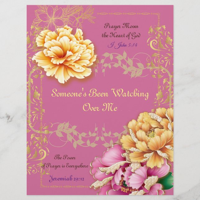 Someone's Been Watching Over Me Poem Paper (Front)
