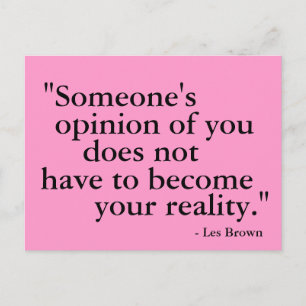 Someone's Opinion... motivational postcard