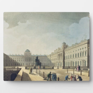 Somerset House, Strand, from 'Ackermann's Microcos Plaque