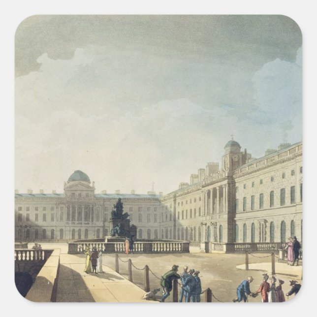 Somerset House, Strand, from 'Ackermann's Microcos Square Sticker (Front)
