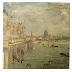 Somerset House Terrace from Waterloo Bridge, c.181 Ceramic Tile