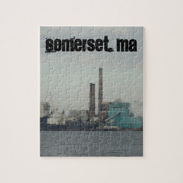Somerset, MA (Brayton Point) Taunton River Jigsaw Puzzle (Vertical)