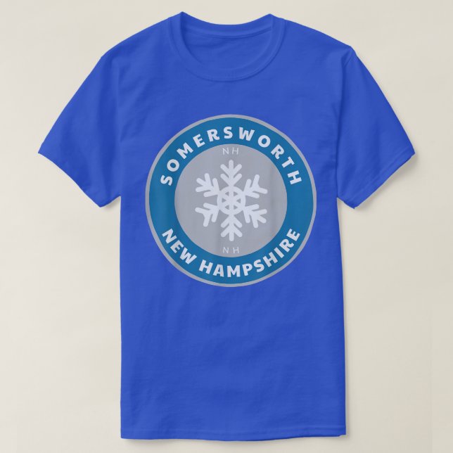 Somersworth New Hampshire NE Winter Snow Snowflake T-Shirt (Design Front)
