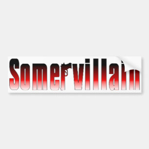 Somervillain Red Bumper Sticker