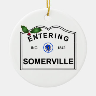Somerville MA Ceramic Ornament