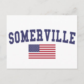 Somerville US Flag Postcard