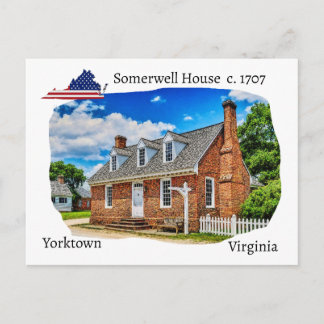 Somerwell House Yorktown Virginia Postcard