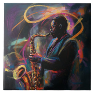 Something about a Saxophone…  Ceramic Tile