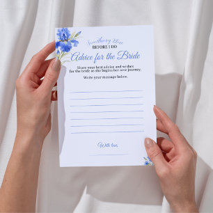 Something Blue Advice for the Bride Bridal Shower Invitation