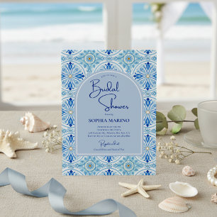 Something Blue Amalfi Coastal Bridal Shower Invitation
