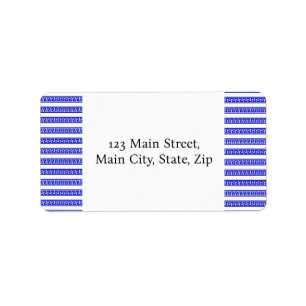 Something Blue and Greek Bridal Shower Label