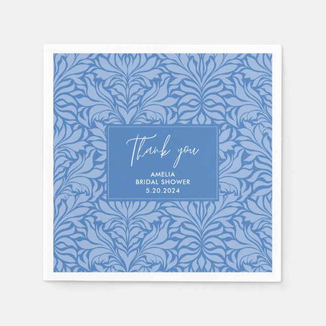 Something blue before i do blue bridal shower napkin (Front)