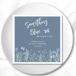 Something Blue Before I Do Blue Bridal Shower  Napkin