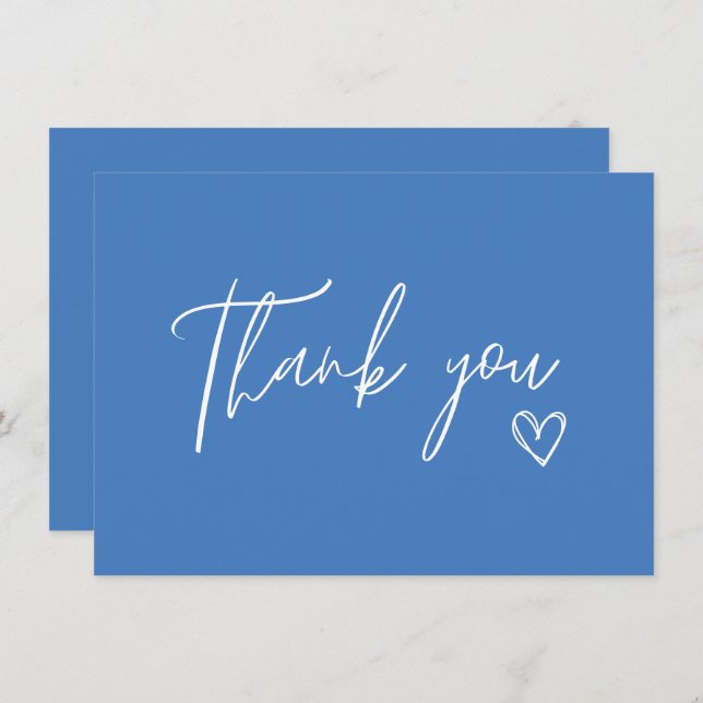 Something blue before i do blue bridal shower thank you card (Front/Back)