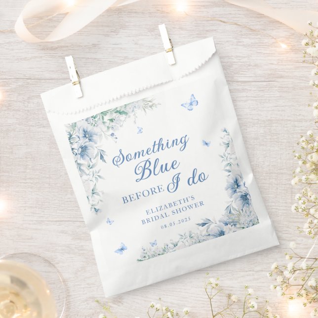 Something Blue Before I Do Blue Chic Bridal Shower Favour Bag (Clipped)