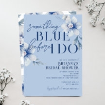 Something Blue Before I do Blue Flower Bridal
