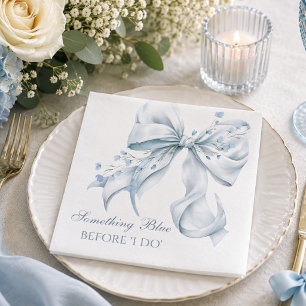 Something Blue Before I Do Bow Coquette Napkin