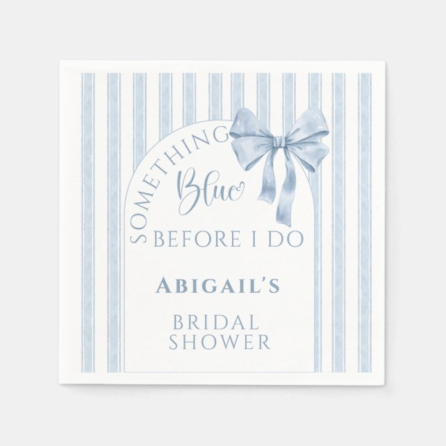Something Blue Before I Do Bow  Napkin (Front)