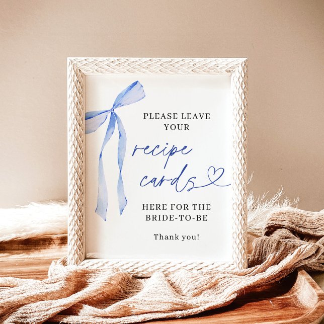 Something Blue Before I Do Bridal Recipe Card  Poster (Creator Uploaded)