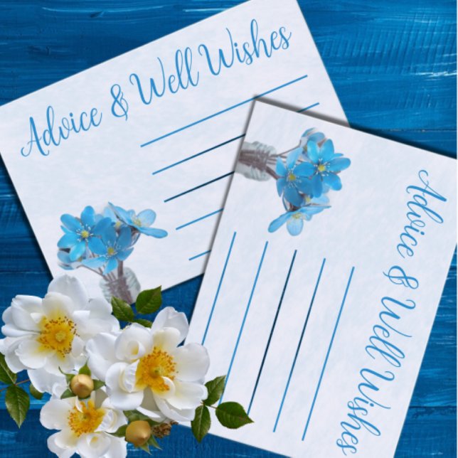 Something Blue Before I Do Bridal Shower Advice Card (Creator Uploaded)