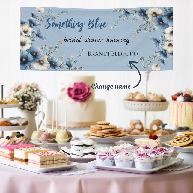 Something Blue Before I do Bridal Shower Banner (This Bridal Shower Banner is the perfect addition to your bridal shower stationery!)