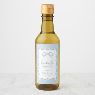 Something Blue Before I Do Bridal Shower Champagne Wine Label