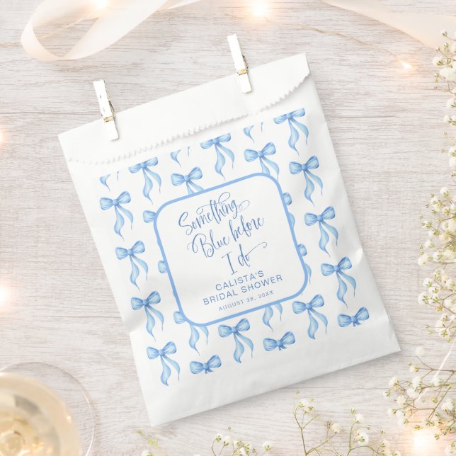 Something Blue Before I Do Bridal Shower Favour Bag (Clipped)