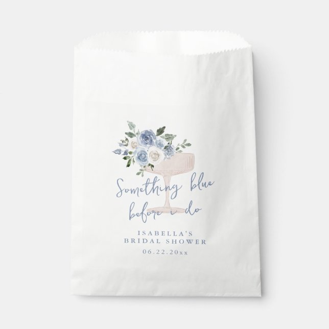 Something Blue before I do bridal shower Favour Bag (Front)