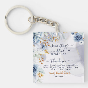 Something Blue Before I Do Bridal Shower Favours Key Ring