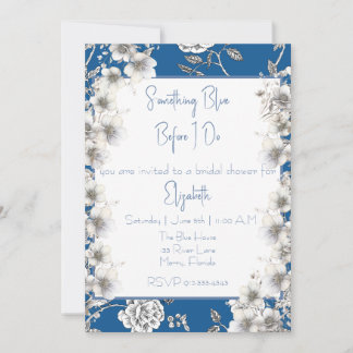 Something Blue Before I Do Bridal Shower Invitation
