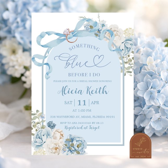 Something Blue before I Do Bridal Shower Invitation (Creator Uploaded)